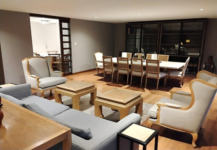 departamento amueblado en renta en campos elíseos 69