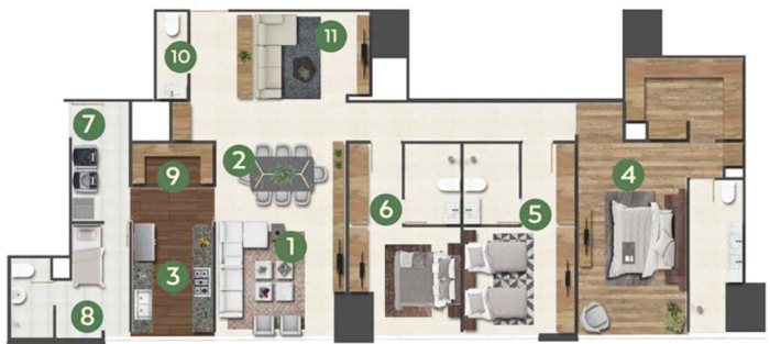 departamento en renta en interlomas, manigua