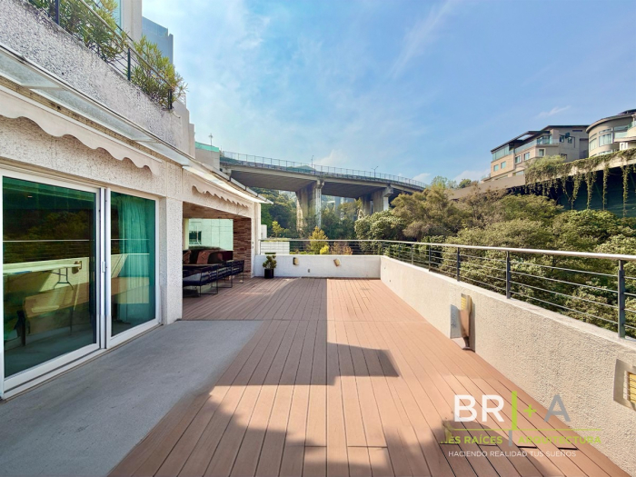 departamento en venta con terraza en bosques de las lomas