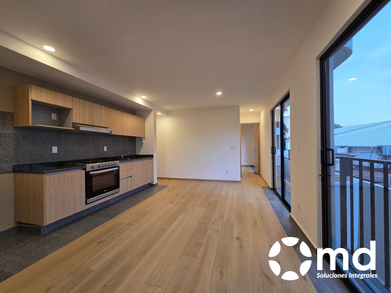 Renta Departamento A Estrenar Con Balcón En San Rafael