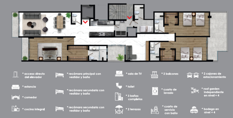 preventa departamentos en l. de tecamachalco, fuente de juventud