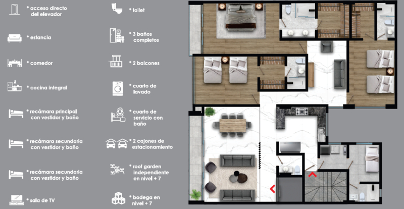 preventa departamentos en l. de tecamachalco, fuente de juventud