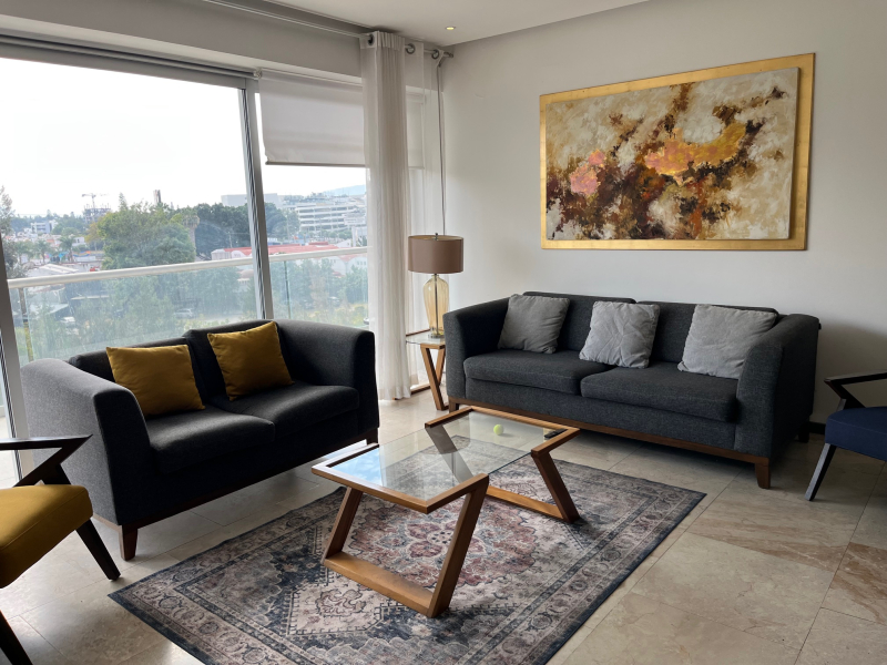 Departamento Amueblado En Renta Central Park Guadalajara  1 Recámara Y Estudio