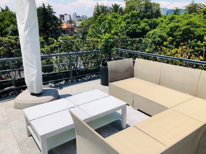 departamento penthouse con terraza en renta en polanco