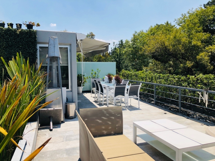 departamento penthouse con terraza en renta en polanco