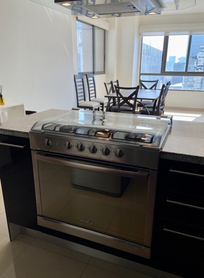 departamento amueblado en renta, ideal para ejecutiv@. polarea, vista al soumaya