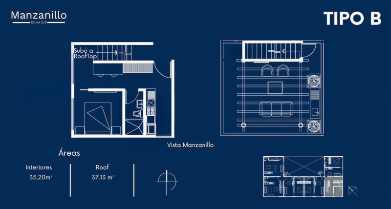 departamento nuevo con roof privado en venta en roma sur