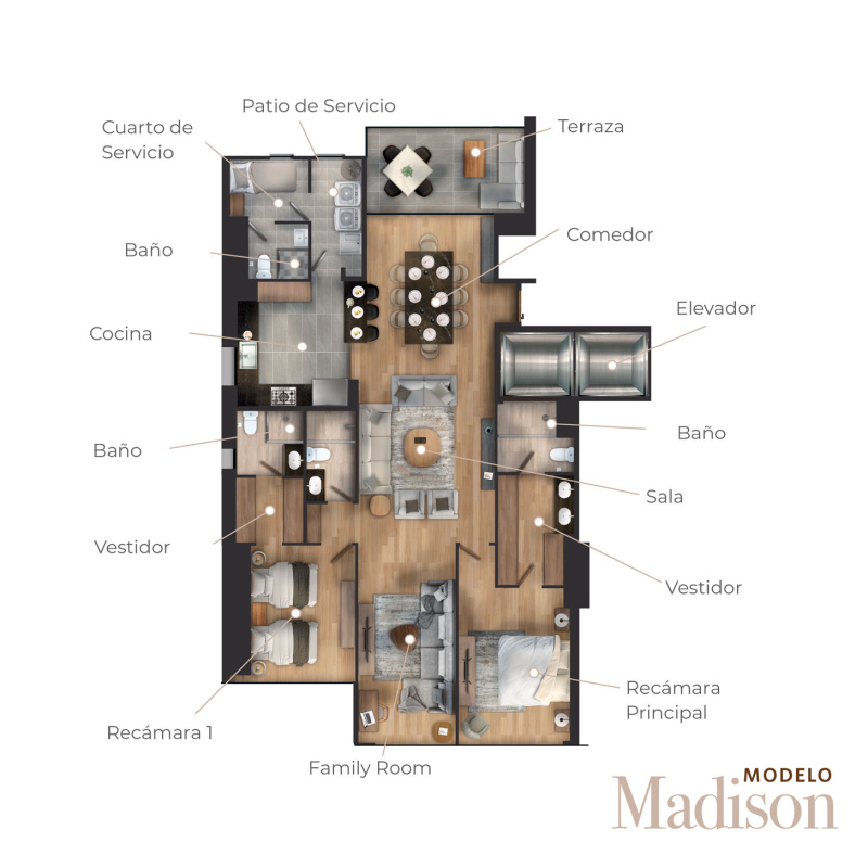 venta departamentos en central park bosque real / madison