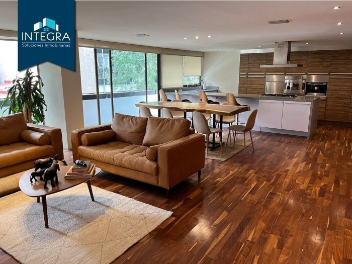 departamento amueblado en renta, campos elíseos, polanco