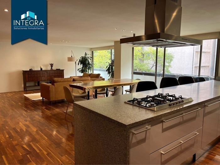 departamento amueblado en renta, campos elíseos, polanco