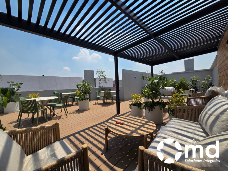 departamento a estrenar con terraza en renta en roma norte