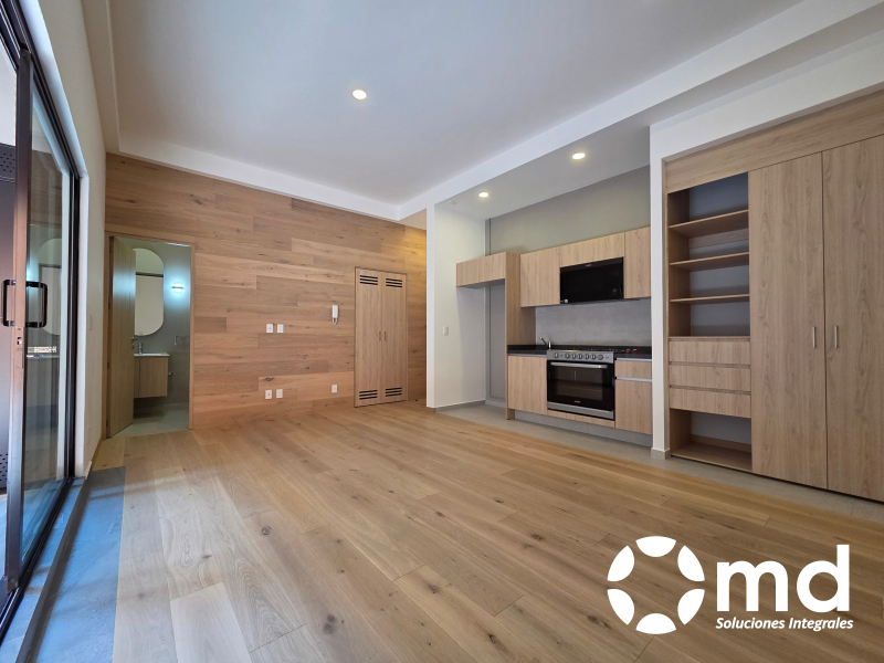 departamento a estrenar con terraza en renta en roma norte