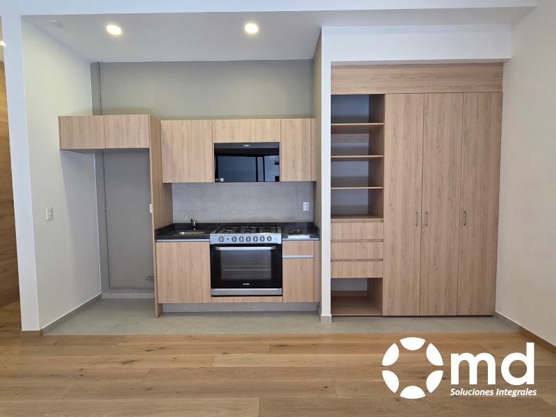 departamento a estrenar con terraza en renta en roma norte