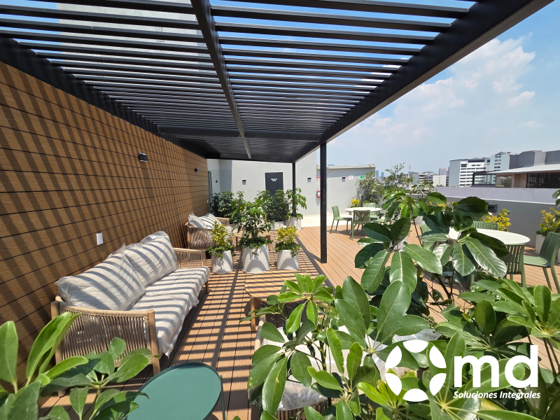 departamento a estrenar con terraza en renta en roma norte