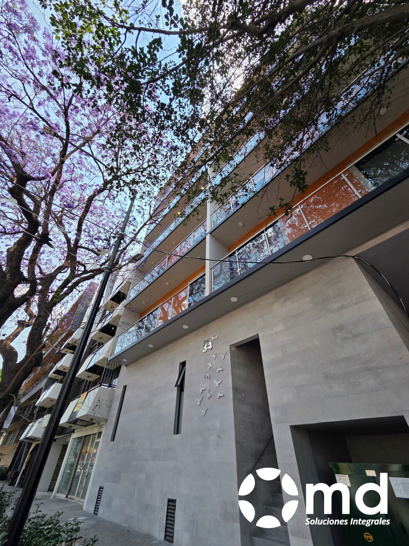 departamento a estrenar con terraza en renta en roma norte