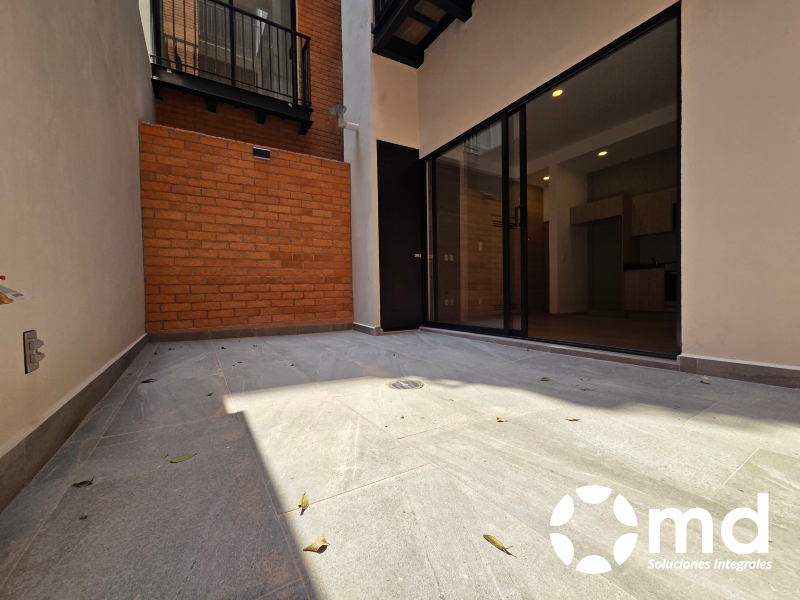 departamento a estrenar con terraza en renta en roma norte