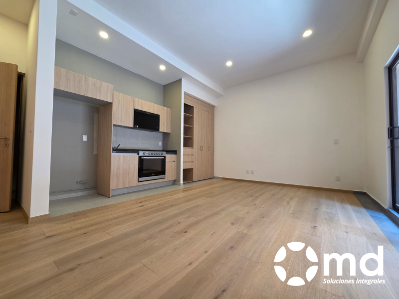 departamento a estrenar con terraza en renta en roma norte