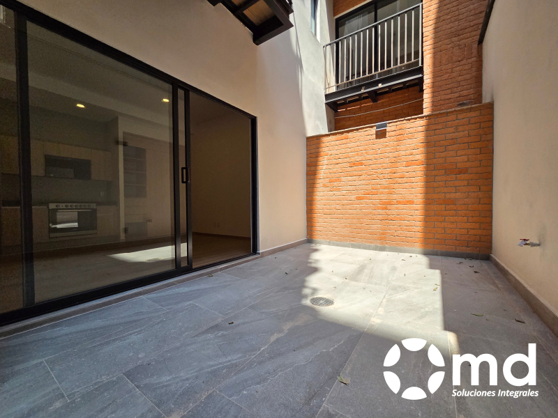 departamento a estrenar con terraza en renta en roma norte