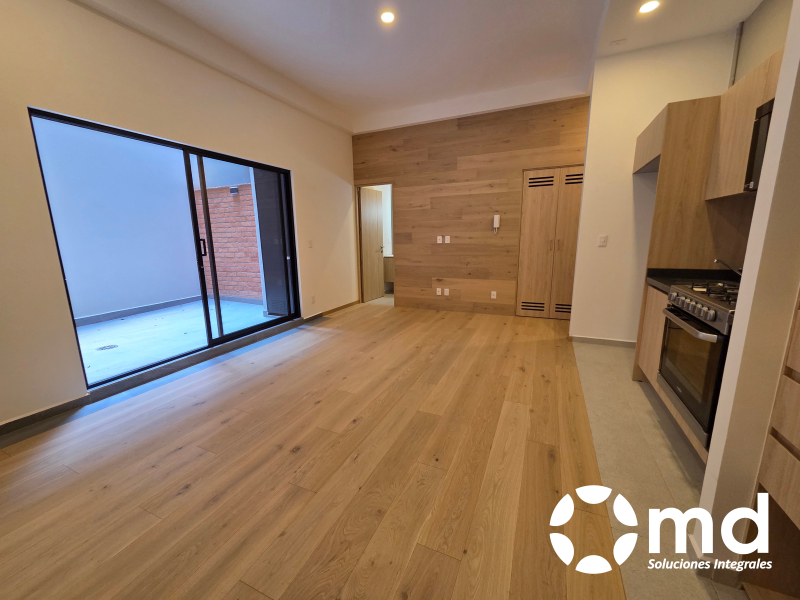 departamento a estrenar con terraza en renta en roma norte