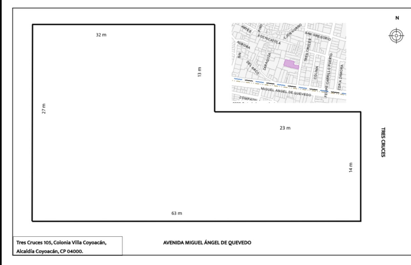 Terreno en Venta en Villa CoyoacÃ¡n