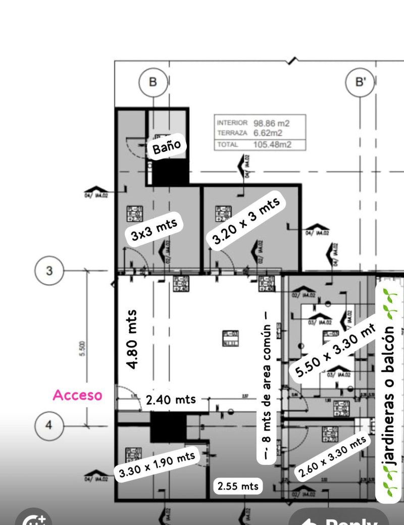 oficina con balcón e iluminación natural a pasos del ángel