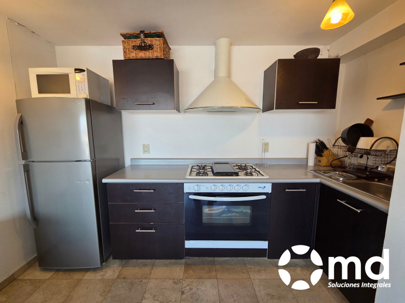 departamento exterior amueblado en renta en roma norte