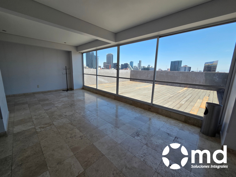 departamento exterior amueblado en renta en roma norte