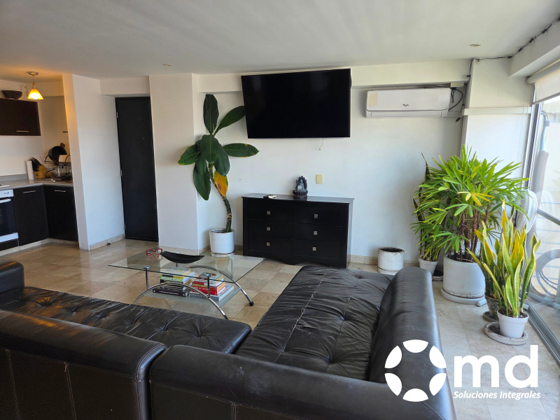 departamento exterior amueblado en renta en roma norte