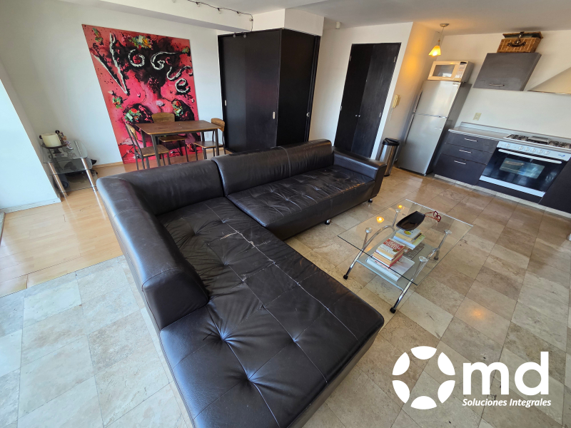 departamento exterior amueblado en renta en roma norte