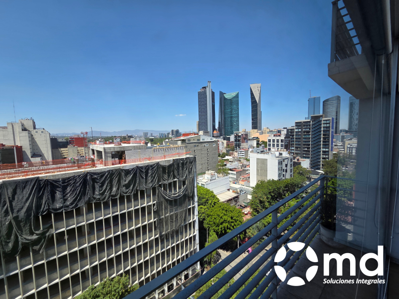 departamento exterior amueblado en renta en roma norte