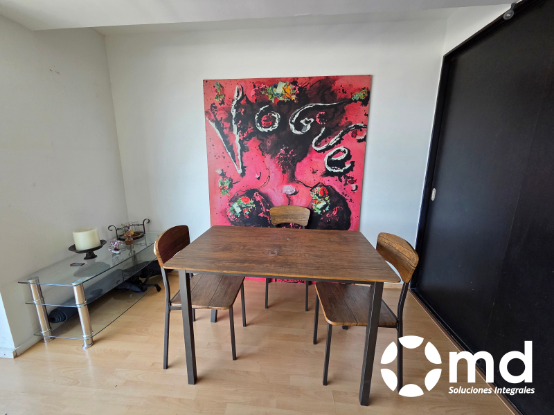 departamento exterior amueblado en renta en roma norte