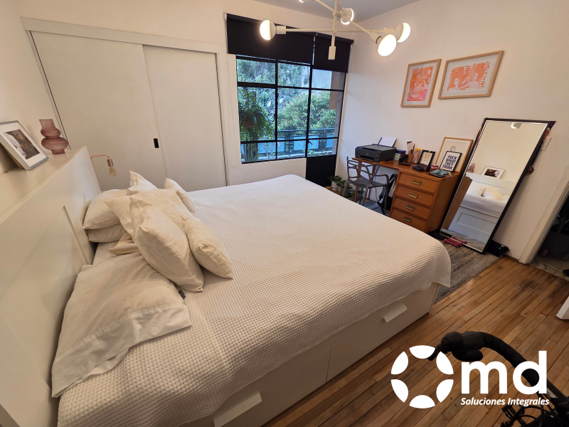 departamento amueblado y equipado roma norte balcón estancia corta desde 3 meses