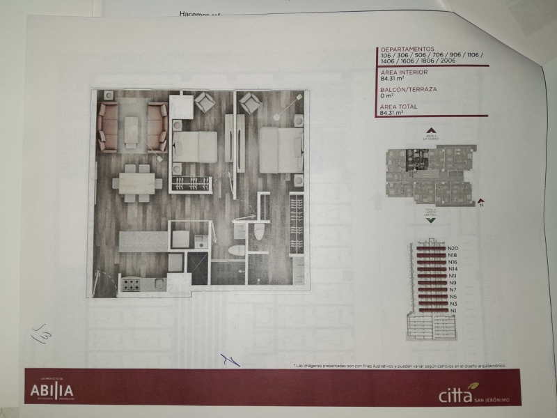 Departamento en venta en CittÃ¡ San JerÃ³nimo de 2 recÃ¡maras en torre nueva 