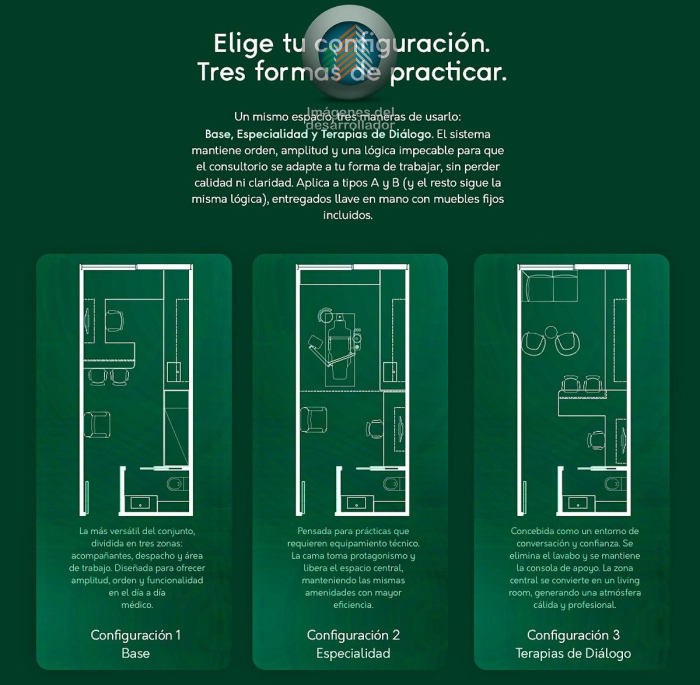 consultorios médicos de 20 m² en venta en lomas altas con mobiliario incluido