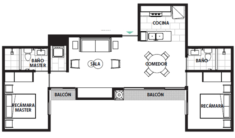 departamento con balcón en renta en cuauhtémoc