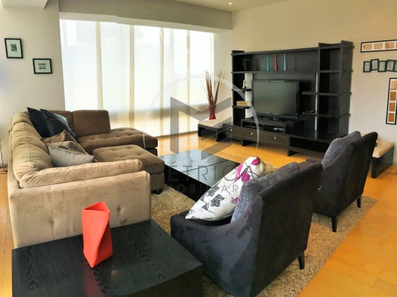 departamento amueblado en renta en santa fe:
