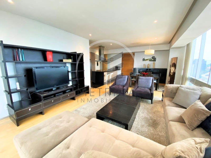 departamento amueblado en renta en santa fe: