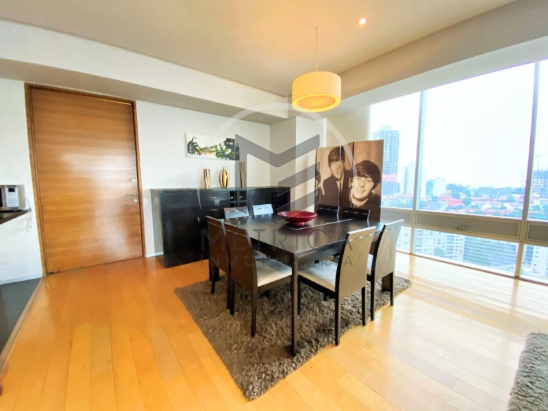 departamento amueblado en renta en santa fe: