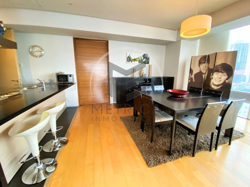 departamento amueblado en renta en santa fe: