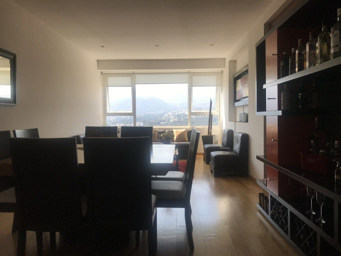 departamento amueblado en renta en tres cumbres santa fe