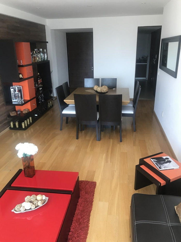 departamento amueblado en renta en tres cumbres santa fe