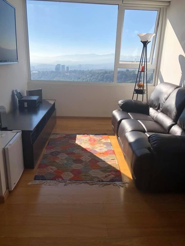 departamento amueblado en renta en tres cumbres santa fe