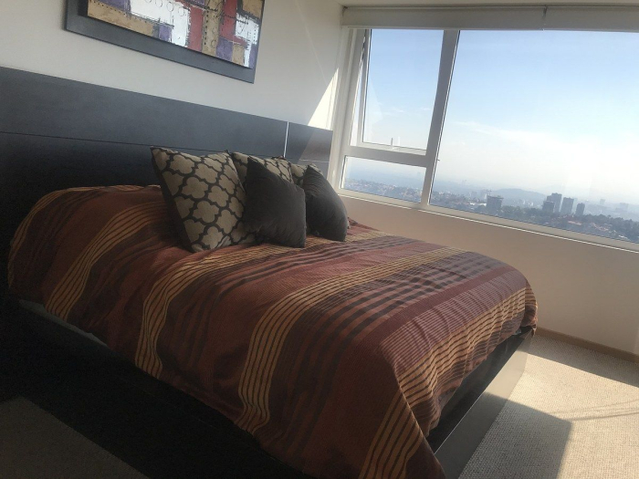 departamento amueblado en renta en tres cumbres santa fe