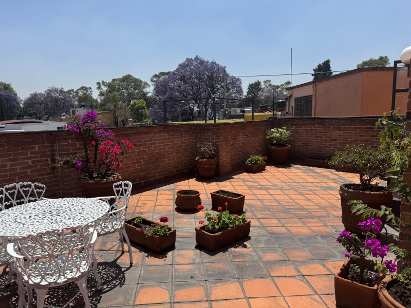 ENCANTADORA CASA EN VENTA CON JARDIN Y ROOFTOP TERRACE - VILLA COYOACAN