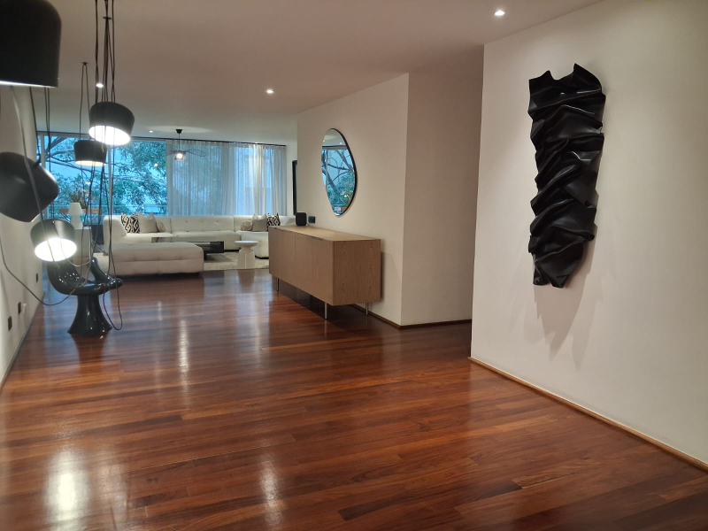 Departamento renta moderno amueblado en Polanco frente al Parque de Uruguay