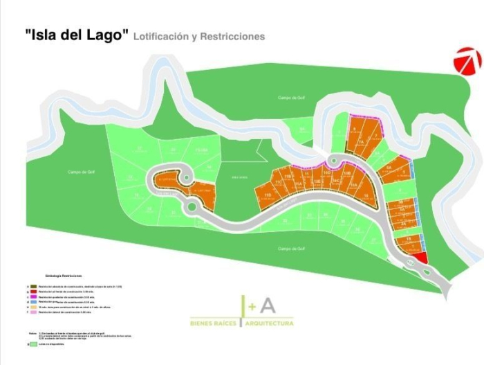 Venta De Terreno En Bosque Real,   Isla Del Lago Con Vista A Campo 18 Hoyos
