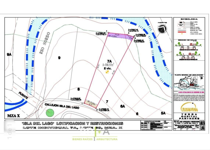 Venta De Terreno En Bosque Real,   Isla Del Lago Con Vista A Campo 18 Hoyos