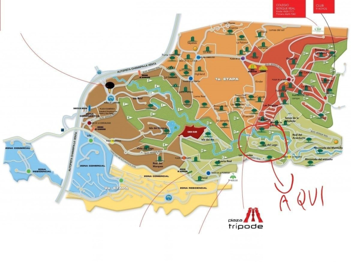 Venta De Terreno En Bosque Real,   Isla Del Lago Con Vista A Campo 18 Hoyos