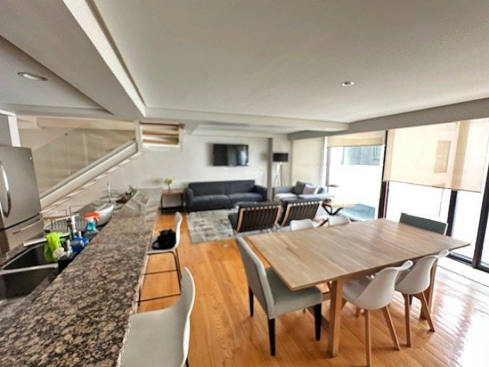 Polanco, Lafontaine,  Departamento AMUEBLADO Con Amplia Terraza Propia. Renta $65,000MN