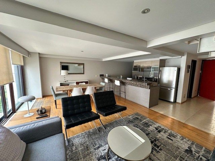Polanco, Lafontaine,  Departamento AMUEBLADO Con Amplia Terraza Propia. Renta $65,000MN
